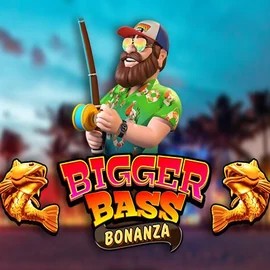 Bigger Bass Bonanza slot logo by Pragmatic Play at Wbetz Casino
