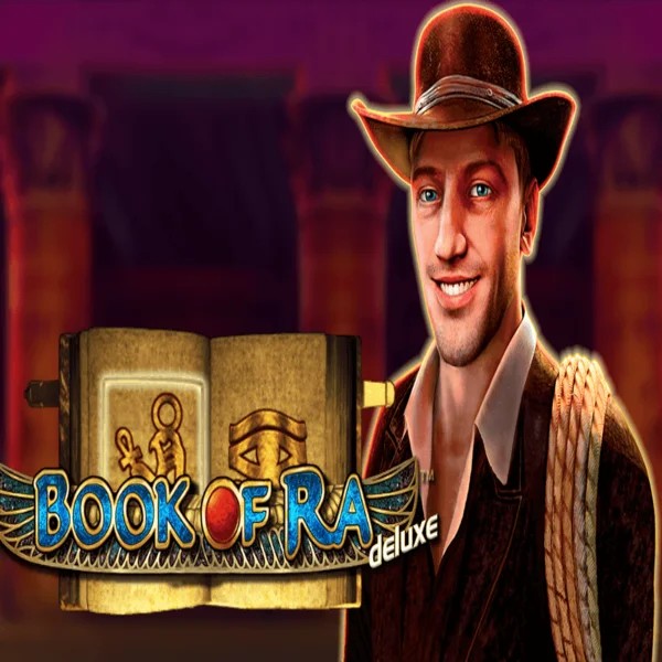 Book of Ra Deluxe by Novomatic, showcased at wbetzcasino.eu – game logo