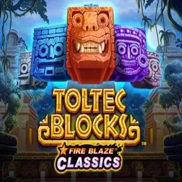 Fire Blaze: Toltec Blocks online game logo by Rarestone Gaming on wbetzcasino.eu